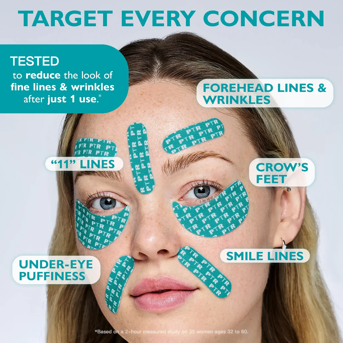 Luminelle™ Peptid-Gesichts- & Augen-Tapes – Glattere Haut & weniger sichtbare Falten über Nacht