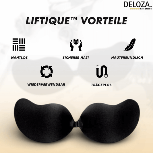 1+1 GRATIS | Liftique™ Selbstklebender Push-Up BH Trägerlos - Unsichtbar Rückenfrei