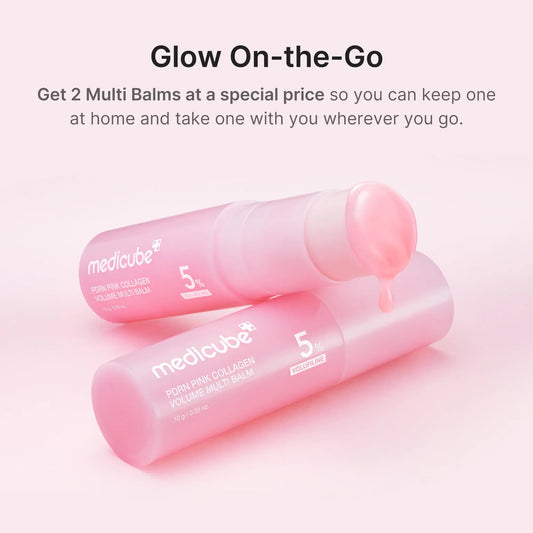 Pink Caffeine Collagen Augenpads + Pink Collagen Volume Multi-Balsam
