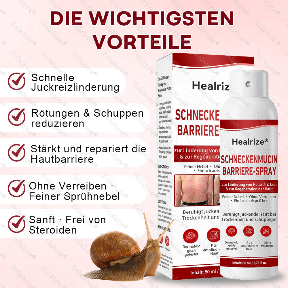 ✅🔥Healrize® Schneckenmucin-Barriere-Spray zur Linderung von Hautschüben und zur Regeneration der Haut