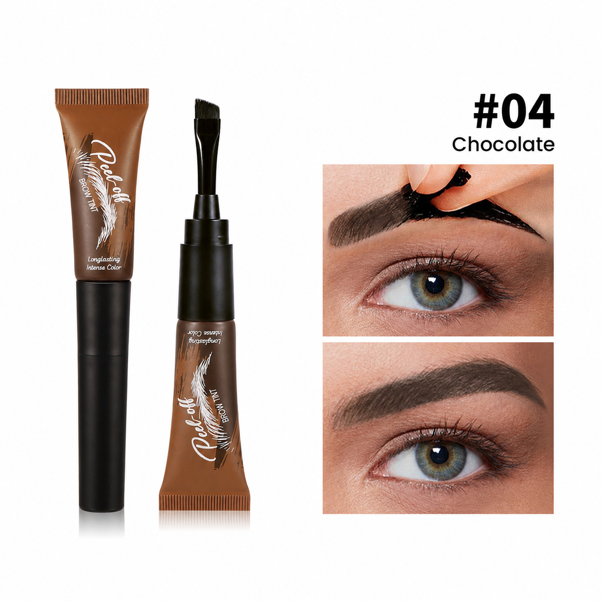 1+1 GRATIS | Tintora™ Wasserfester Augenbrauen-Tint – Peel-off-Farbe für definierte Brauen, graue Härchen & langanhaltenden Halt