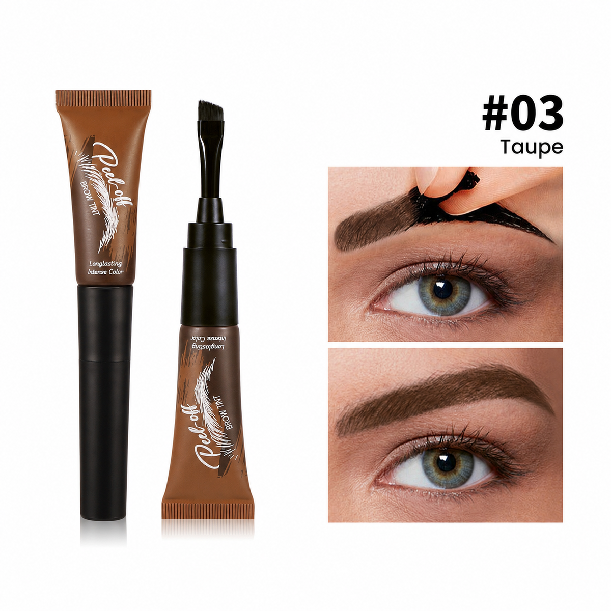 1+1 GRATIS | Tintora™ Wasserfester Augenbrauen-Tint – Peel-off-Farbe für definierte Brauen, graue Härchen & langanhaltenden Halt
