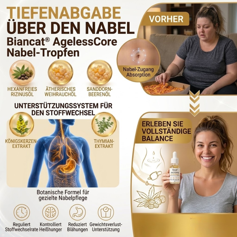 Vireluna™ Körperstraffende Bauchnabel-Tropfen – Für eine schlankere Taille & straffere Bauchhaut
