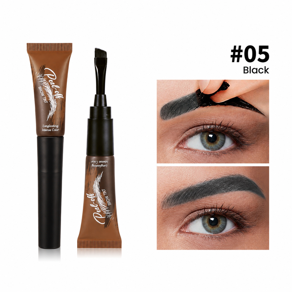 1+1 GRATIS | Tintora™ Wasserfester Augenbrauen-Tint – Peel-off-Farbe für definierte Brauen, graue Härchen & langanhaltenden Halt