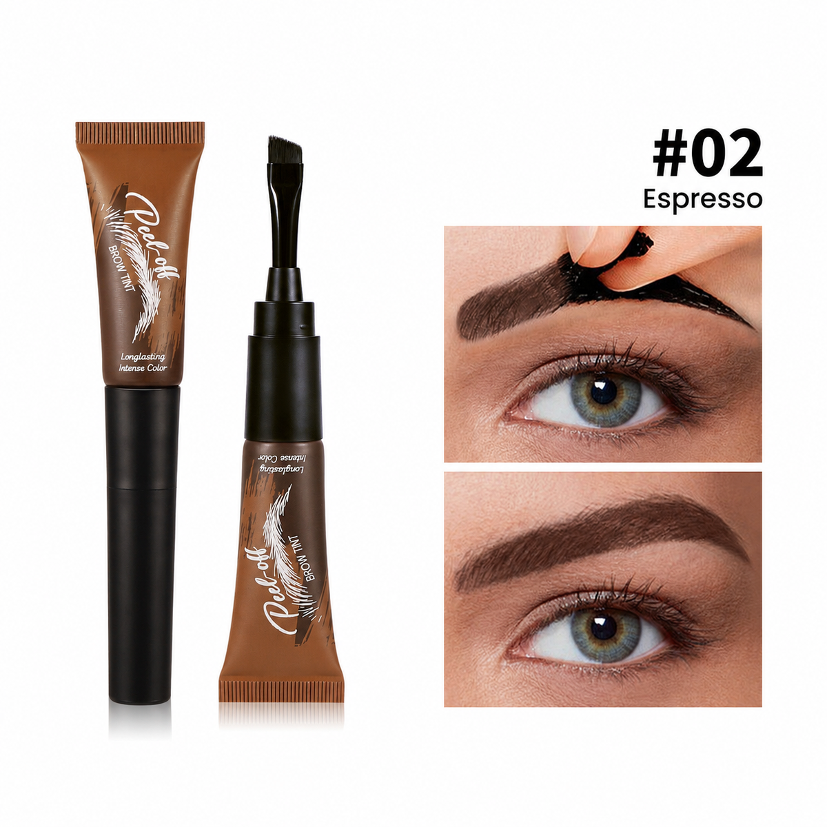 1+1 GRATIS | Tintora™ Wasserfester Augenbrauen-Tint – Peel-off-Farbe für definierte Brauen, graue Härchen & langanhaltenden Halt