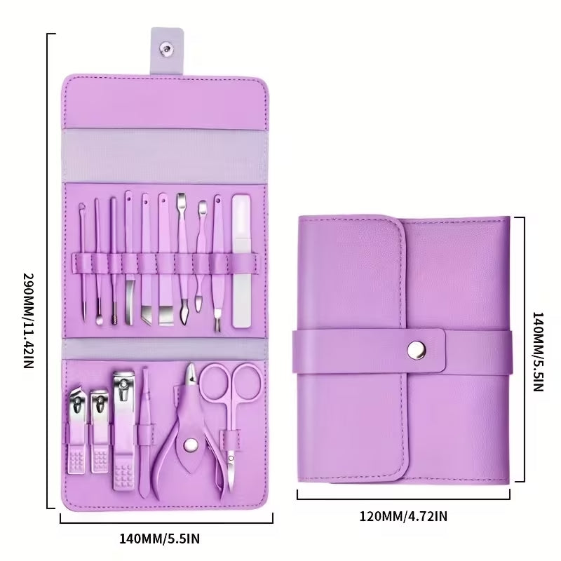 NailVella™ 16-in-1 Maniküre- & Pediküre-Set – Professionelle Nagelpflege für Zuhause & unterwegs