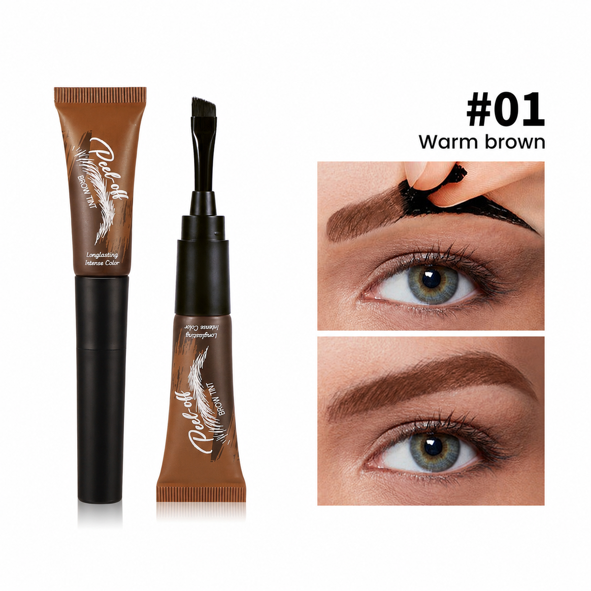1+1 GRATIS | Tintora™ Wasserfester Augenbrauen-Tint – Peel-off-Farbe für definierte Brauen, graue Härchen & langanhaltenden Halt