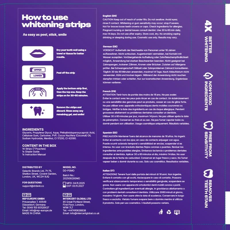 SmileViolet™ Purple Whitening Strips – Für Ein Sichtbar Strahlenderes Lächeln