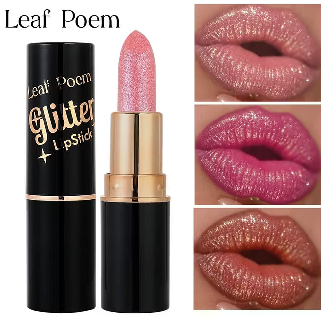DiamondGlitz™ Glitzer-Lippenstift – Wasserfester Metallic-Look für strahlende Lippen