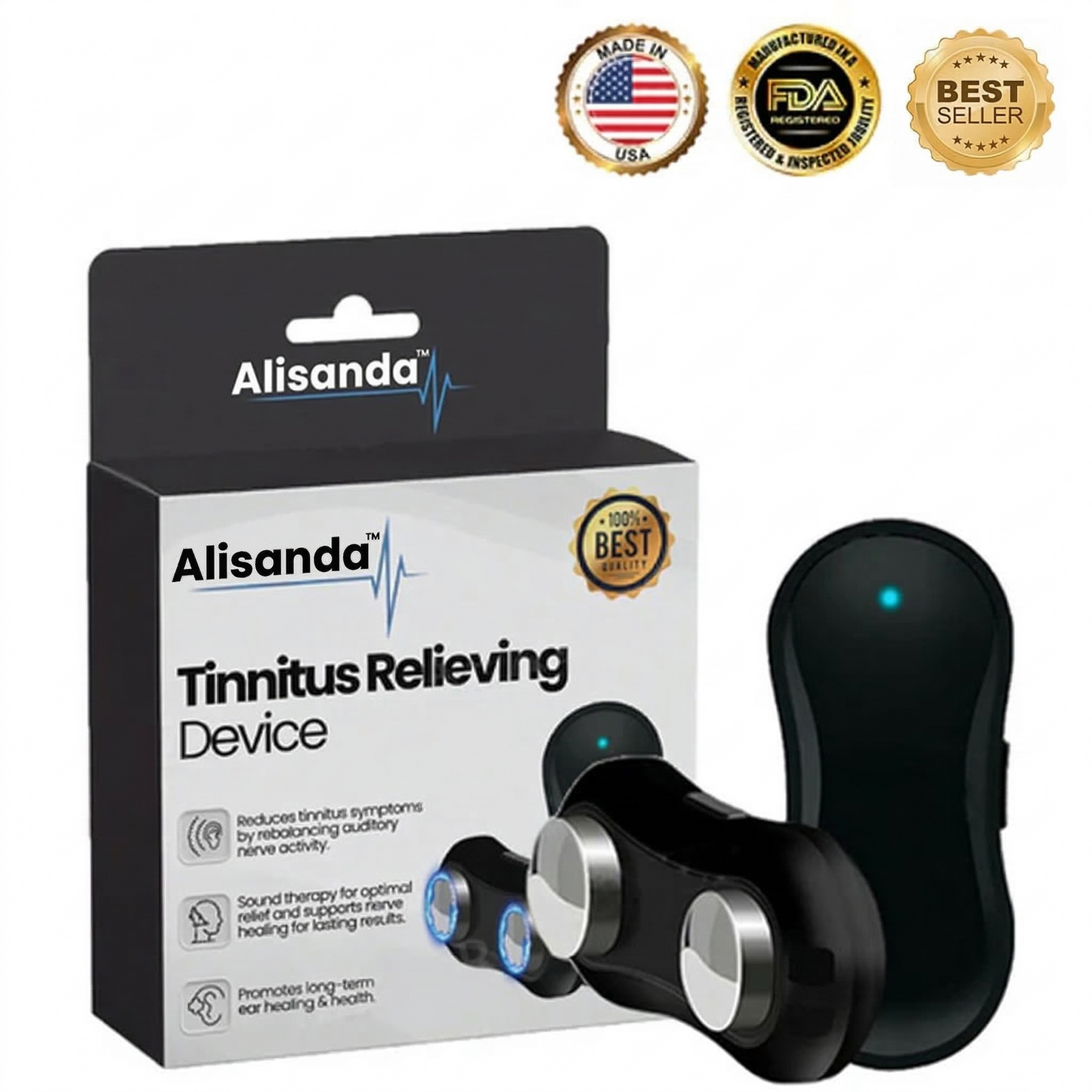 TinniVexa™ Tinnitus Relief Gerät – NeuroPulse-Technologie für schnelle, medikamentenfreie Linderung