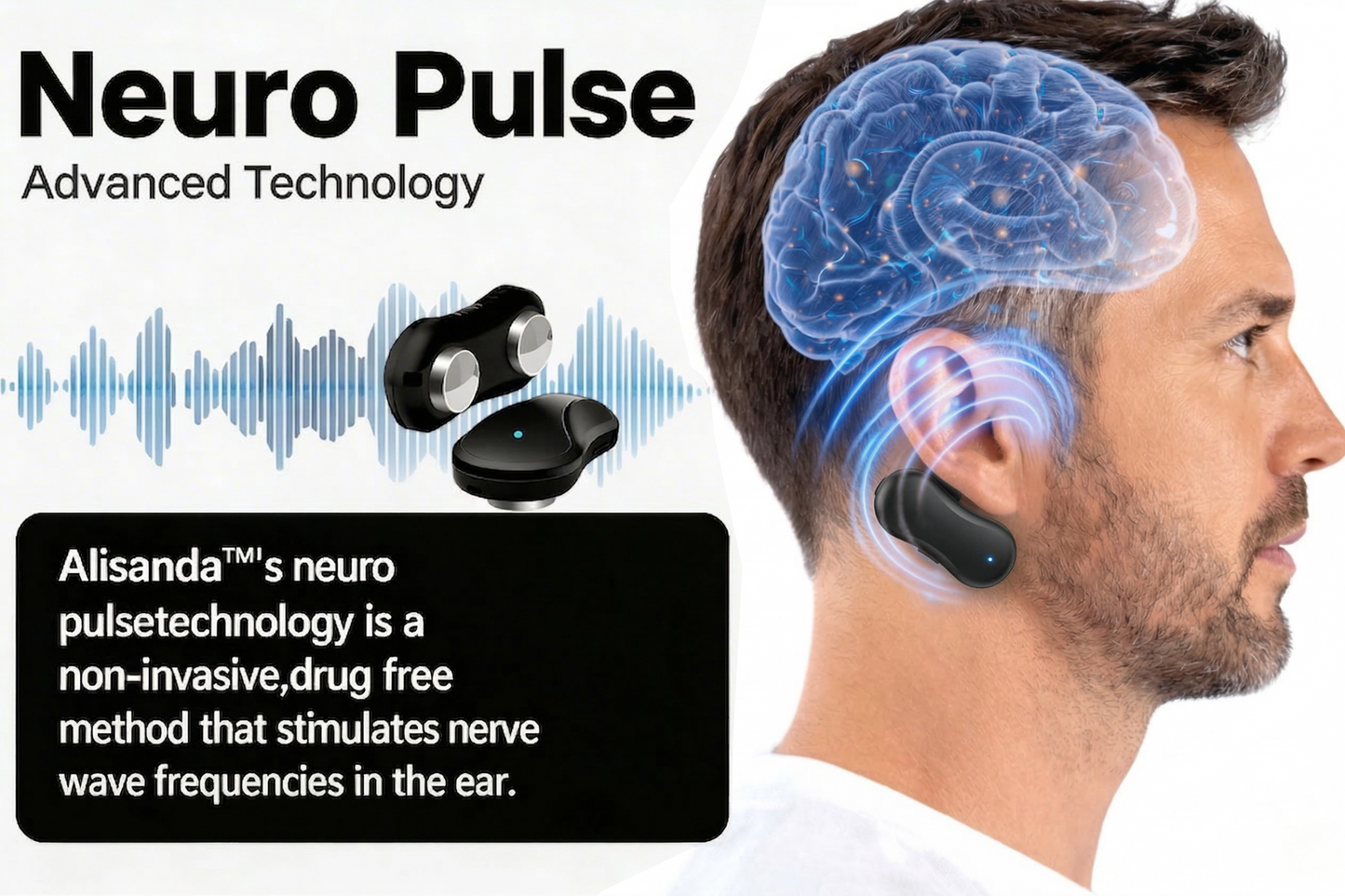 TinniVexa™ Tinnitus Relief Gerät – NeuroPulse-Technologie für schnelle, medikamentenfreie Linderung