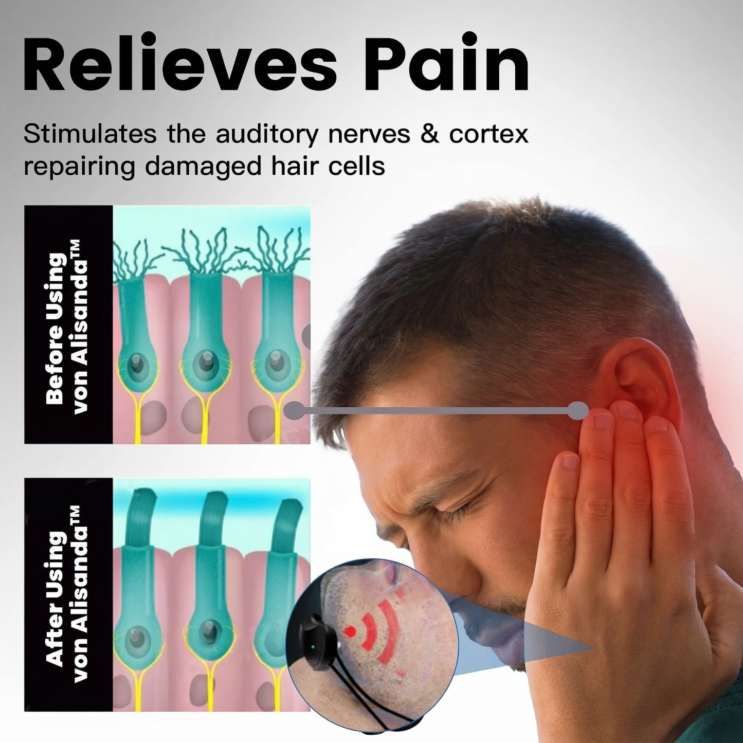 TinniVexa™ Tinnitus Relief Gerät – NeuroPulse-Technologie für schnelle, medikamentenfreie Linderung