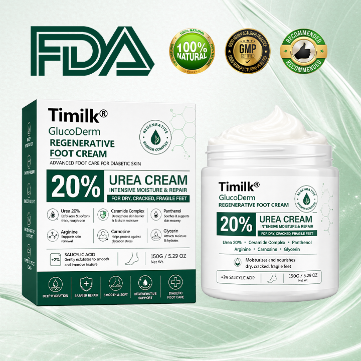 GlucoVera™ Regenerative Fußcreme für Diabetiker – Intensive Pflege bei trockenen & rissigen Füßen