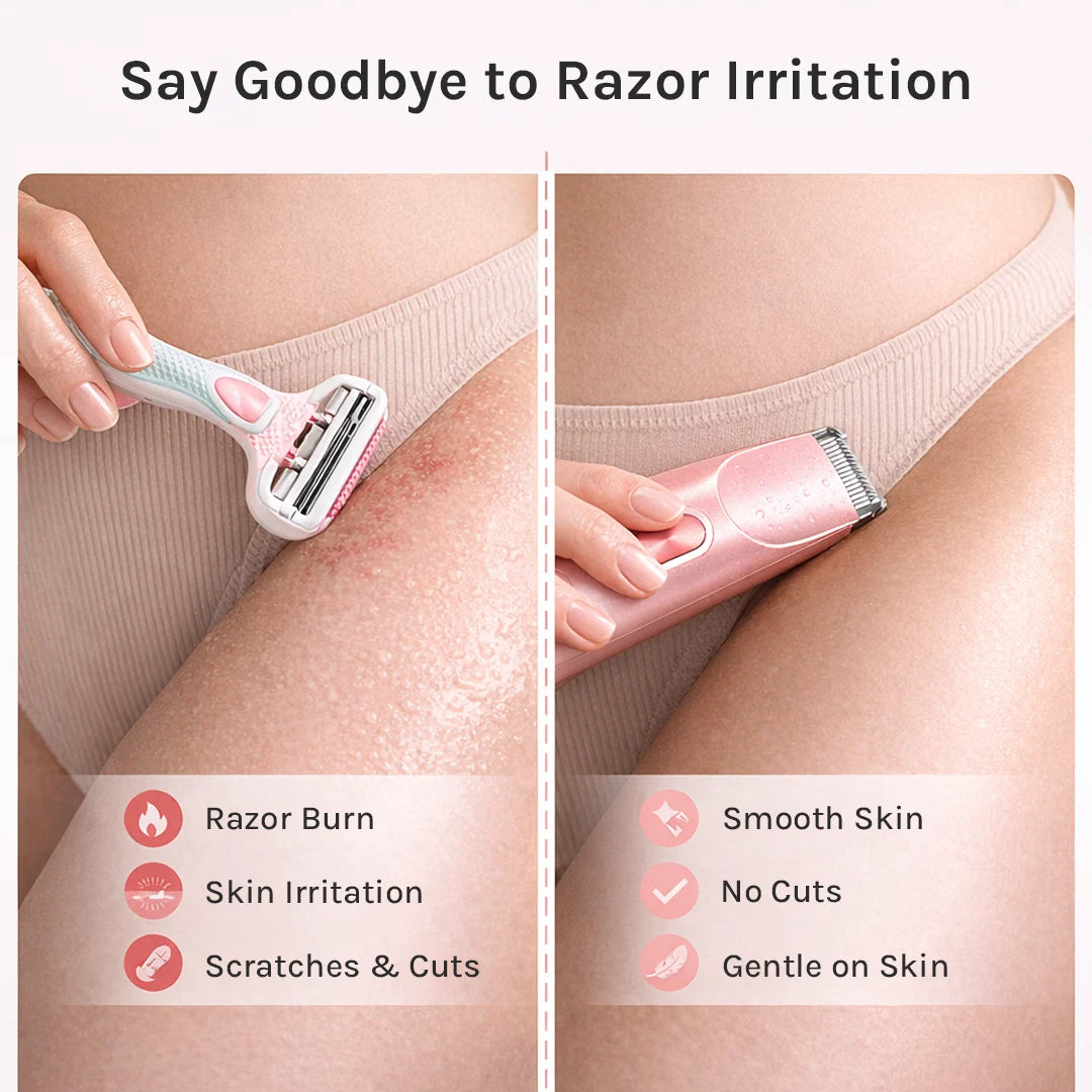 SilkTrim™ 2-in-1 Bikini- & Körperhaartrimmer – Für sanfte, gepflegte Haut