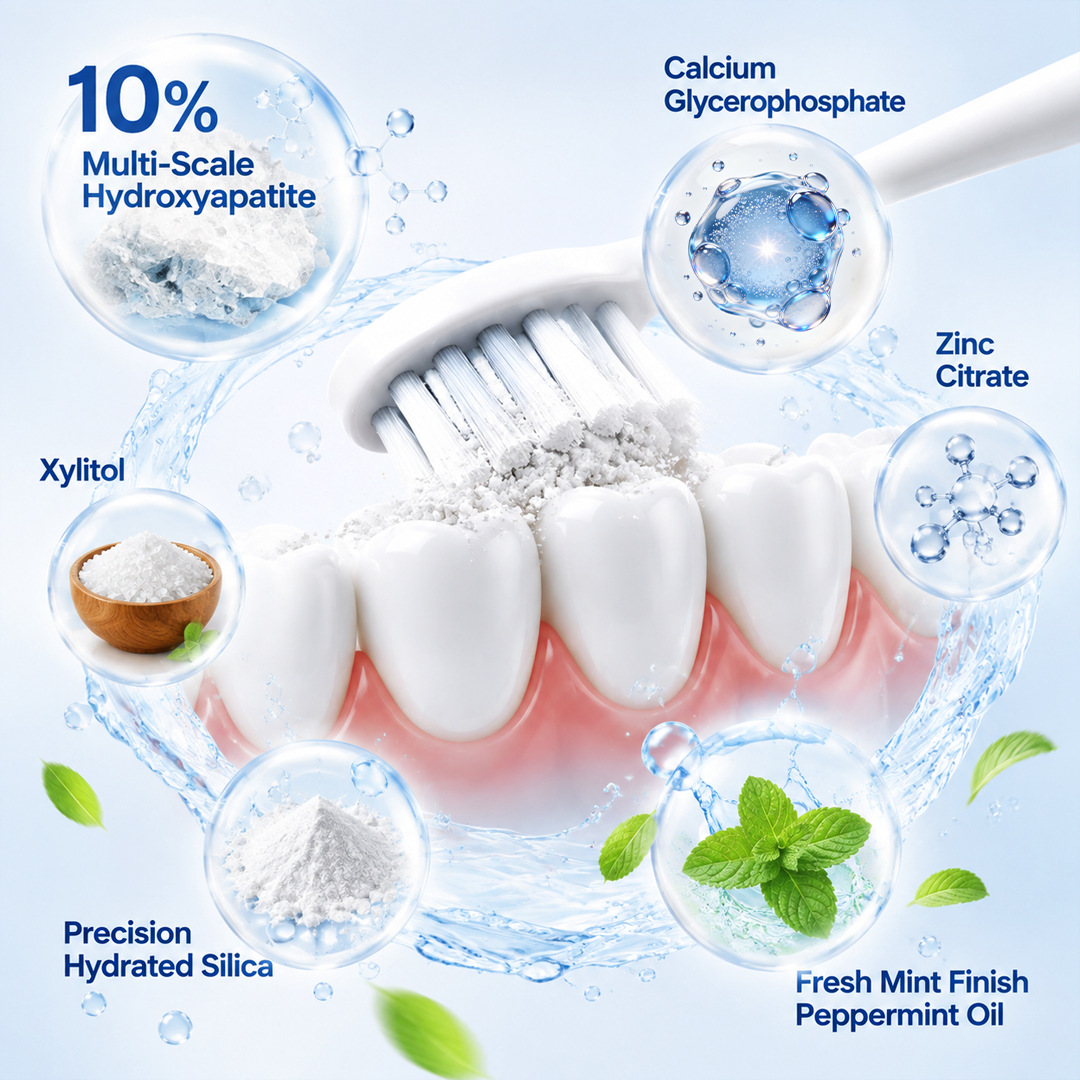EnamelVera™ Mineral-Zahnpulver – Zahnschmelz remineralisieren, Zähne glätten & Oberflächenverfärbungen reduzieren