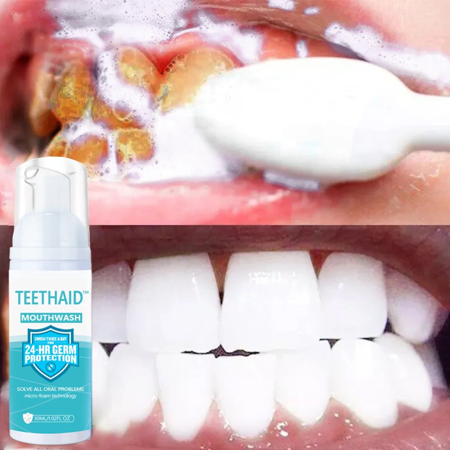 🔥 50% RABATT | BrightMint™ Premium Mundspülung – Für Frischen Atem & Strahlend Gepflegte Zähne
