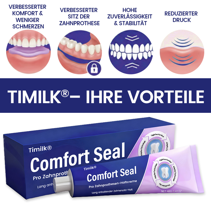 Timilk® | Comfort Seal Pro Zahnprothesen-Haftcreme