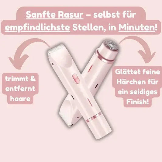 SeidenGlanz™ | 2 in 1 Damenrasierer für glatte und gepflegte Haut