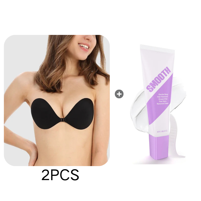 💗2 zum Preis von 1 – 2 Paar | 🎁Selbstklebende, unsichtbare BHs mit Raffungen
