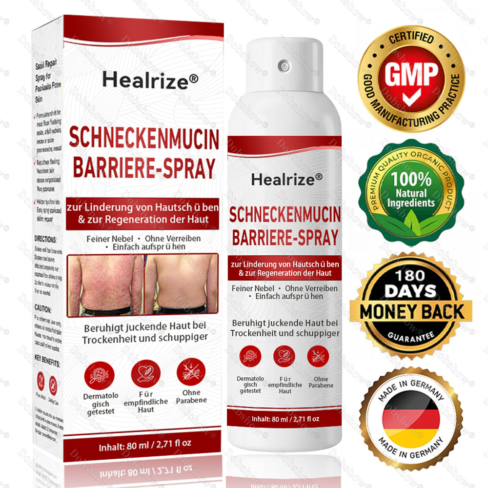 ✅🔥Healrize® Schneckenmucin-Barriere-Spray zur Linderung von Hautschüben und zur Regeneration der Haut