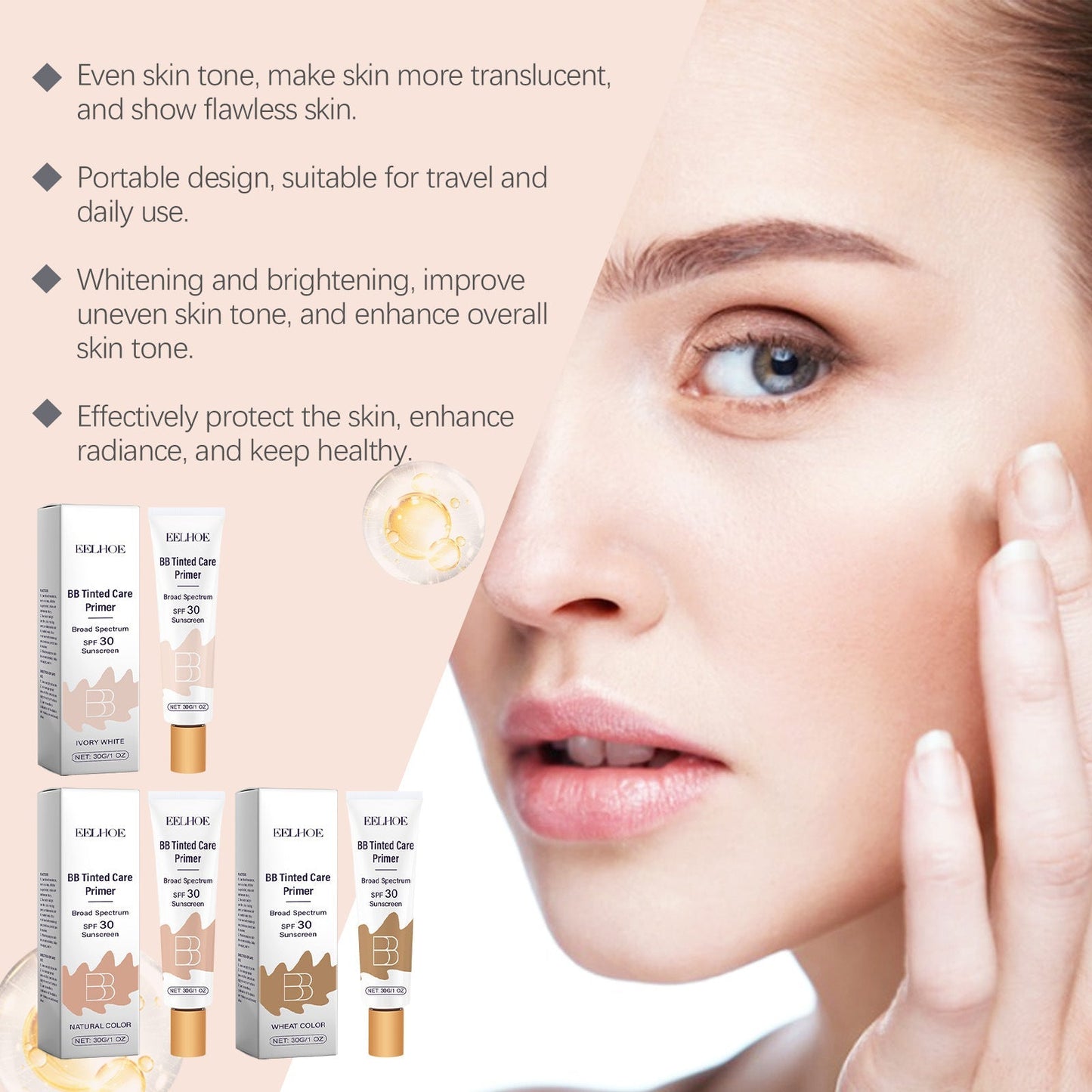 BloomSkin™ | BB-Feuchtigkeitscreme SPF 30 – Für Einen Strahlenden, Ebenmäßigen Teint