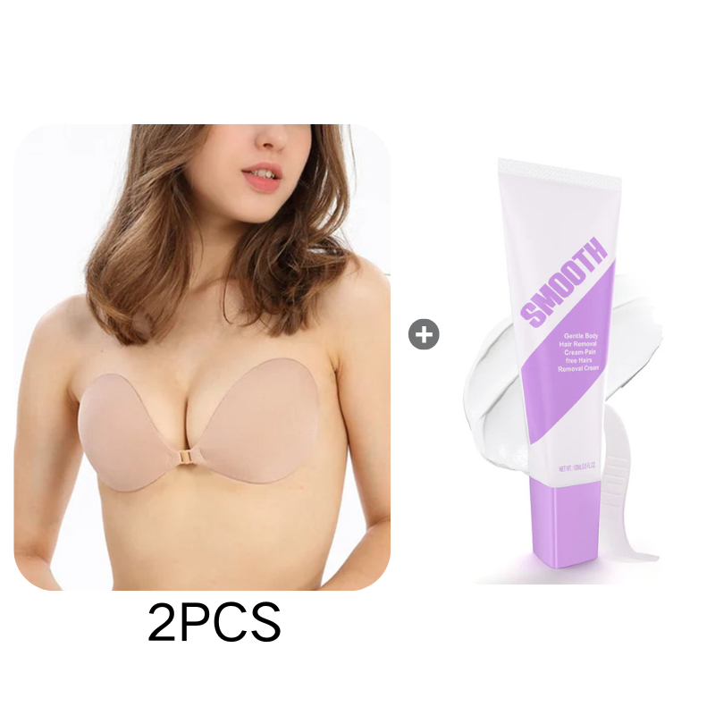 💗2 zum Preis von 1 – 2 Paar | 🎁Selbstklebende, unsichtbare BHs mit Raffungen