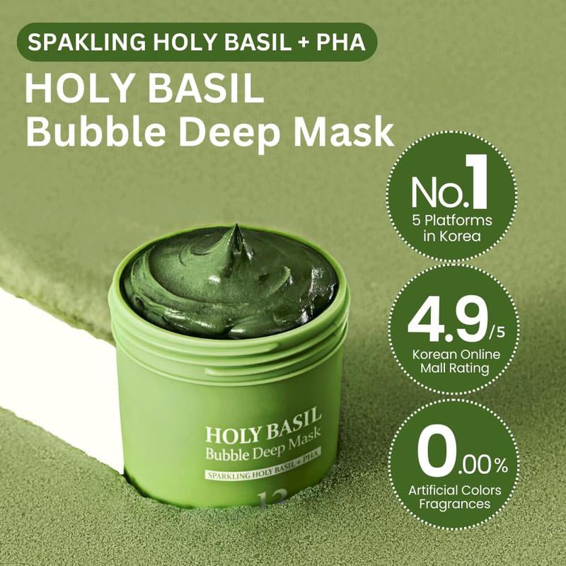 PureTulsi™ Holy Basil Bubble Tiefenreinigungsmaske - Für Porentief Reine & Strahlende Haut