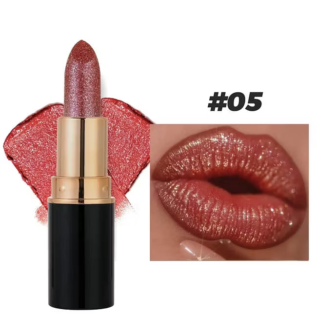 DiamondGlitz™ Glitzer-Lippenstift – Wasserfester Metallic-Look für strahlende Lippen
