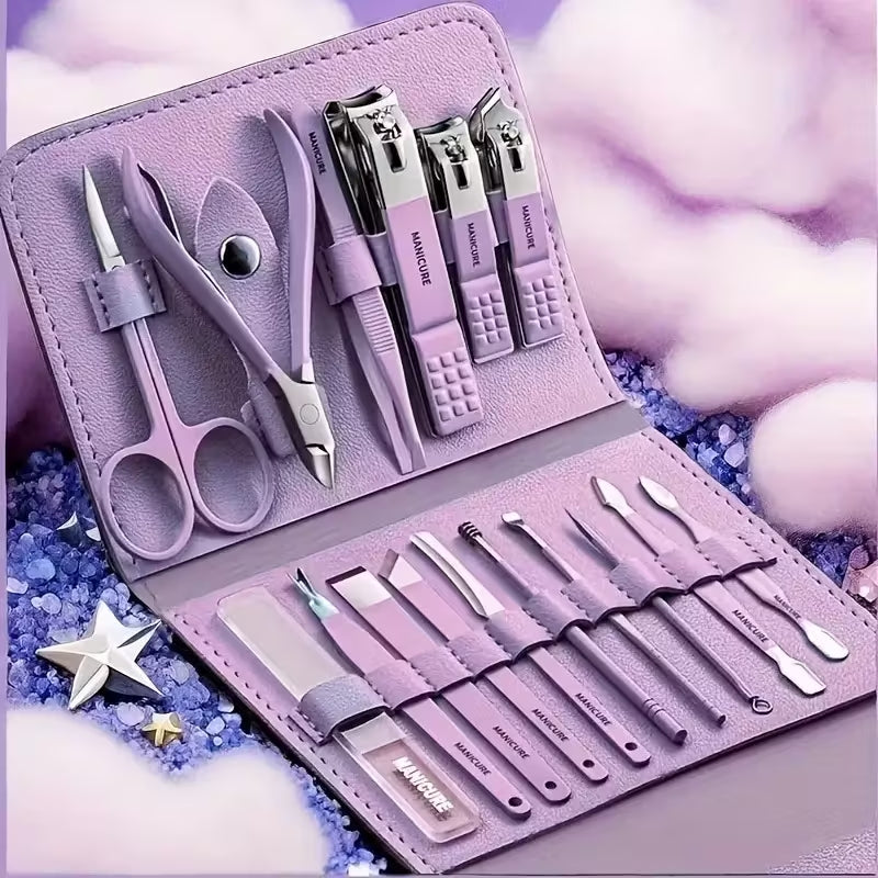 NailVella™ 16-in-1 Maniküre- & Pediküre-Set – Professionelle Nagelpflege für Zuhause & unterwegs