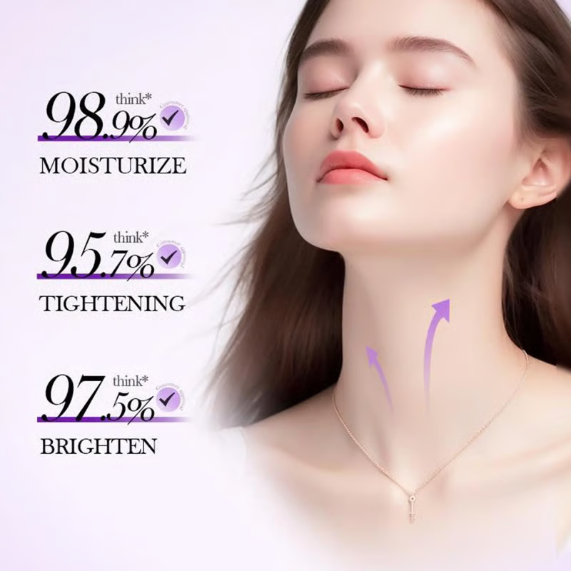 Nackencreme mit Rollenmassage 🧴 Kollagen & Hyaluronsäure | Strafft den Hals, reduziert Falten & Doppelkinn ✨