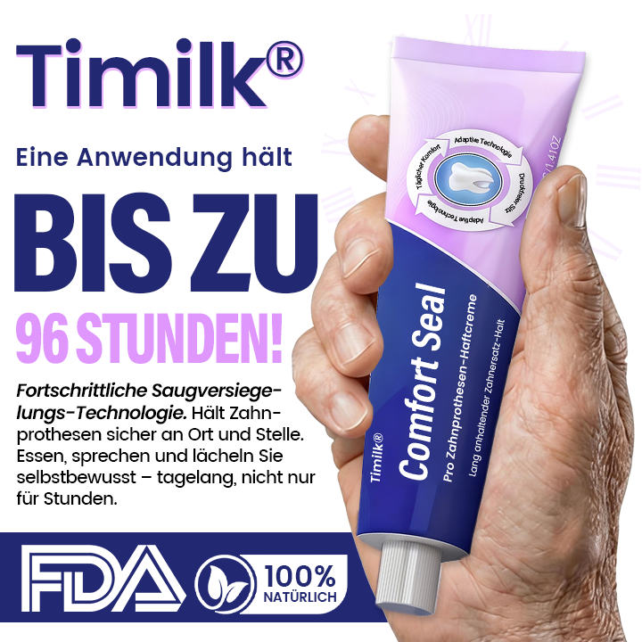 Timilk® | Comfort Seal Pro Zahnprothesen-Haftcreme