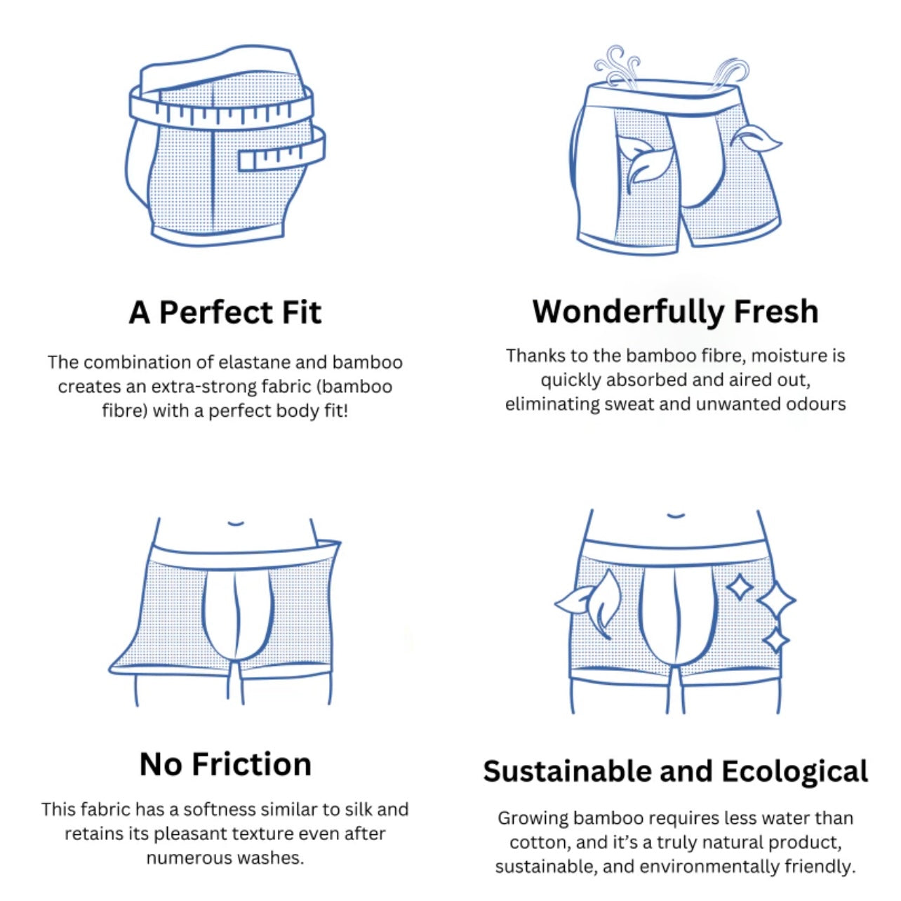 BreezeFlex™ Bambus-Boxershorts – Kühl, Atmungsaktiv & Seidig Weich