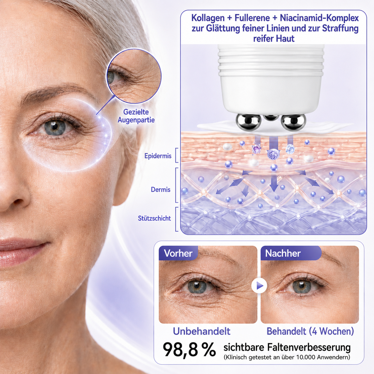 CollaNexa™ Kollagen-Fullerene Straffende Rollcreme