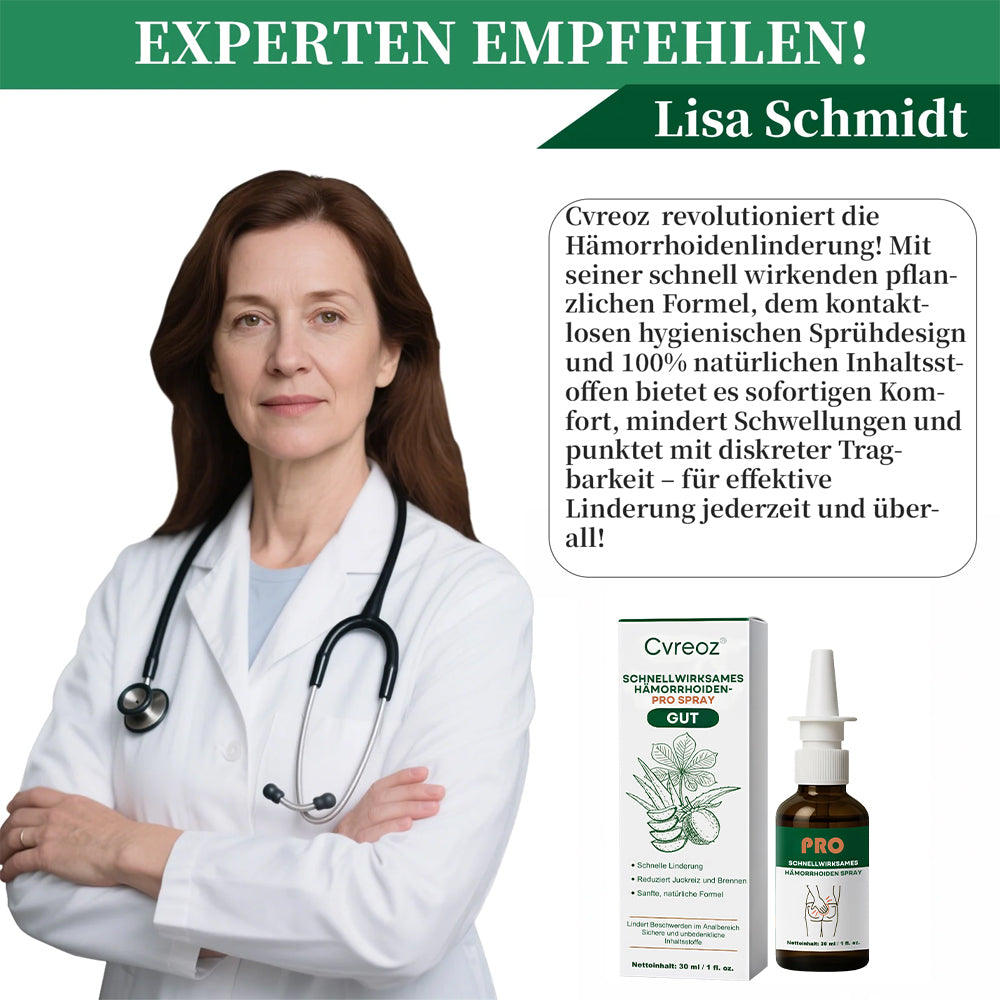 Cvreoz® | SCHNELLWIRKSAMES HÄMORRHOIDEN-PRO SPRAY