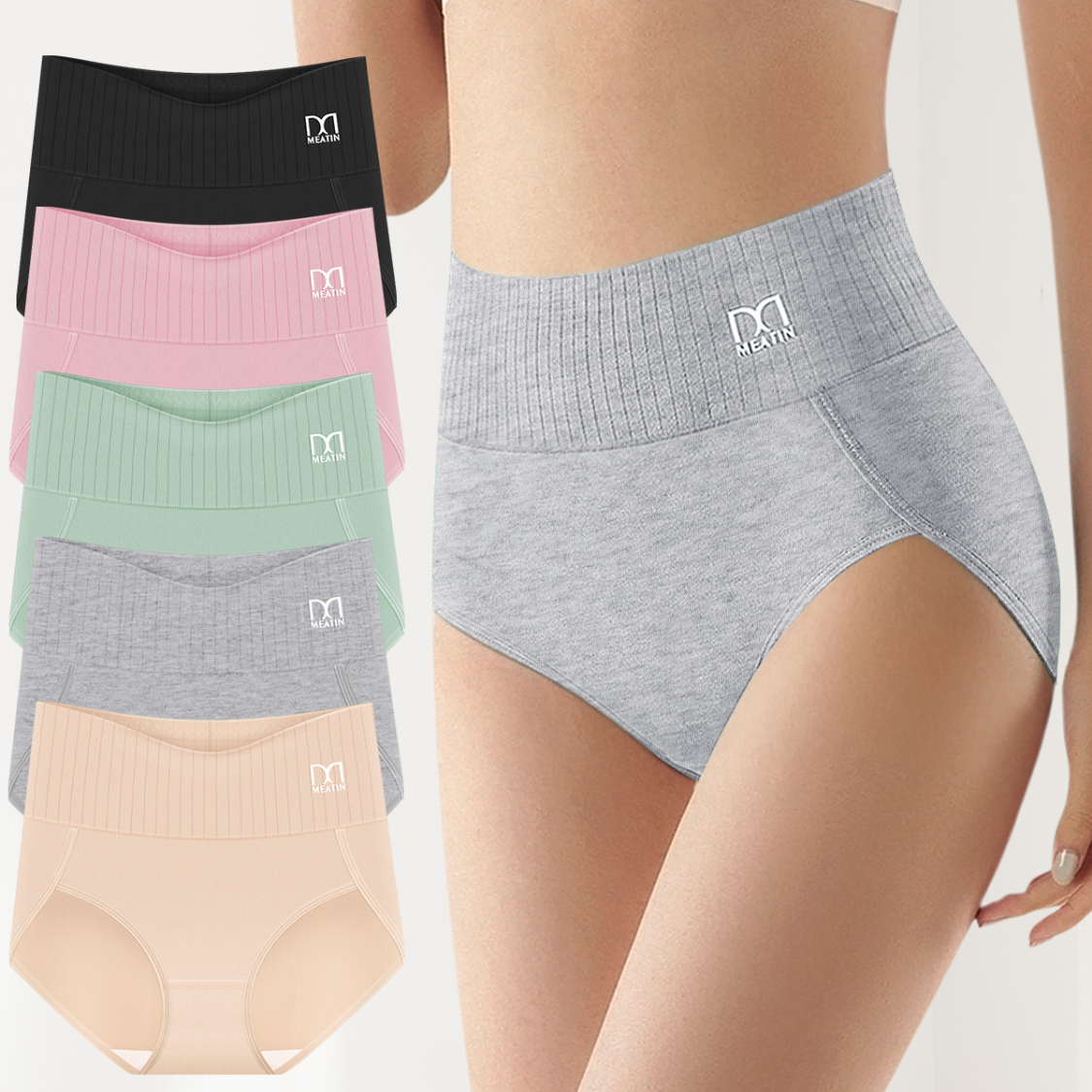 ComfortCurve™ 6er-Pack Hochtaillierte Stützslips mit Bauchunterstützung