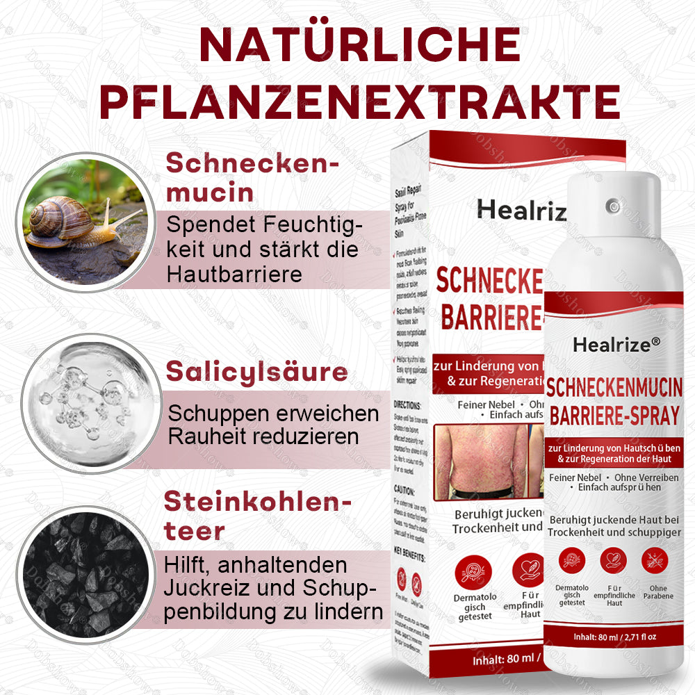 ✅🔥Healrize® Schneckenmucin-Barriere-Spray zur Linderung von Hautschüben und zur Regeneration der Haut