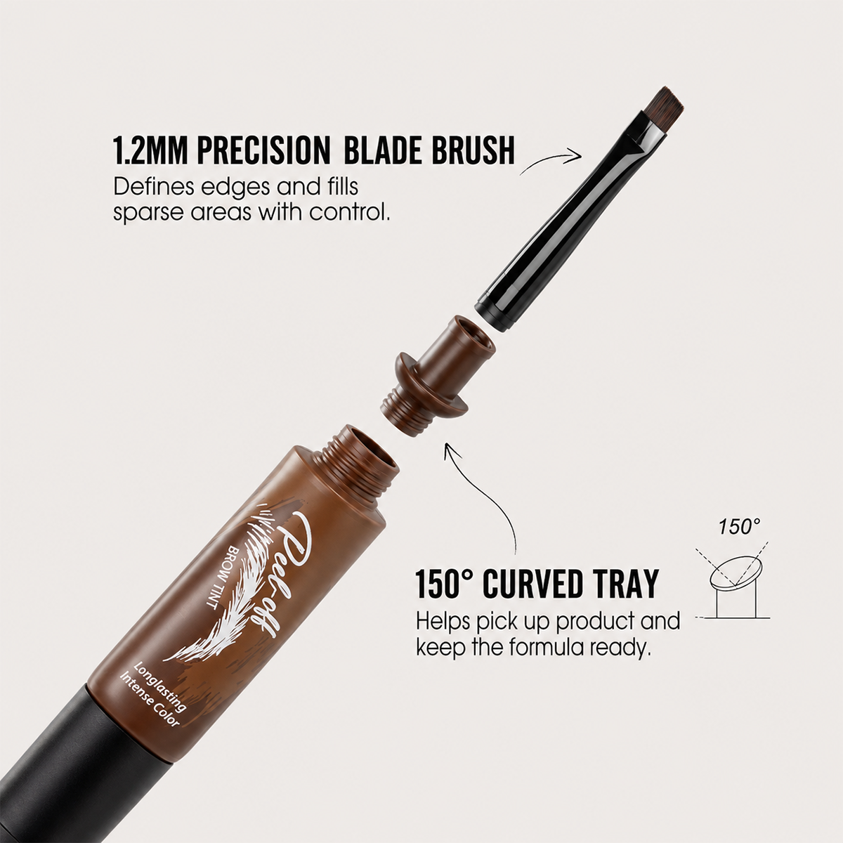 1+1 GRATIS | Tintora™ Wasserfester Augenbrauen-Tint – Peel-off-Farbe für definierte Brauen, graue Härchen & langanhaltenden Halt
