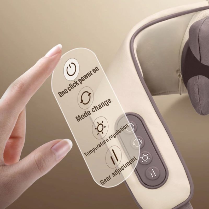 SootheFlex™ Nackenmassagegerät mit Wärme – Für Entspannte Schultern & Mehr Bewegungsfreiheit