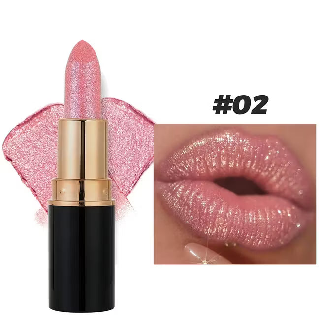 DiamondGlitz™ Glitzer-Lippenstift – Wasserfester Metallic-Look für strahlende Lippen