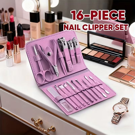 NailVella™ 16-in-1 Maniküre- & Pediküre-Set – Professionelle Nagelpflege für Zuhause & unterwegs