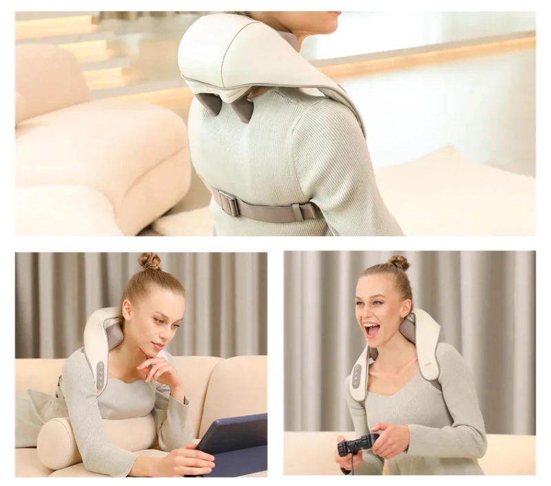 SootheFlex™ Nackenmassagegerät mit Wärme – Für Entspannte Schultern & Mehr Bewegungsfreiheit