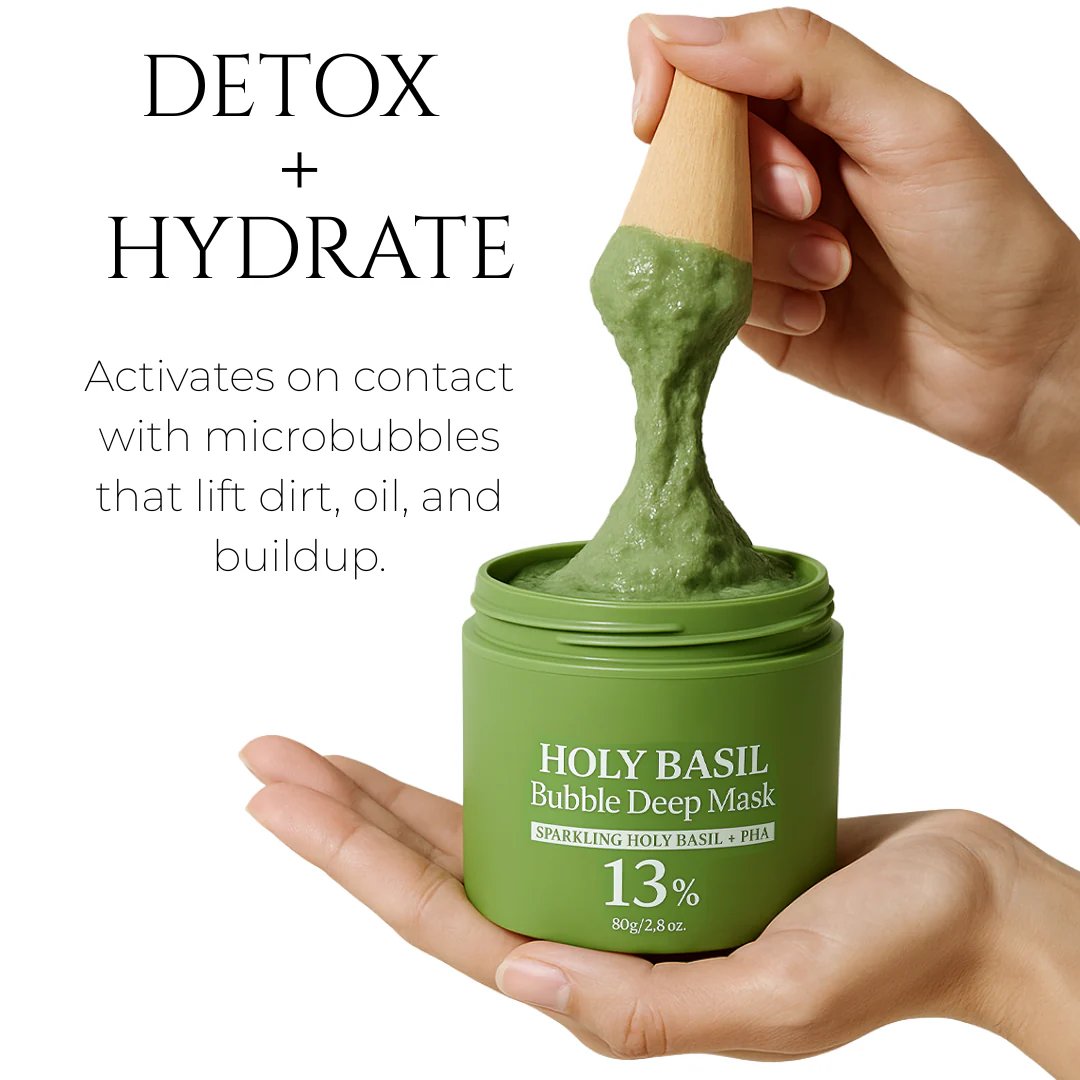 PureTulsi™ Holy Basil Bubble Tiefenreinigungsmaske - Für Porentief Reine & Strahlende Haut
