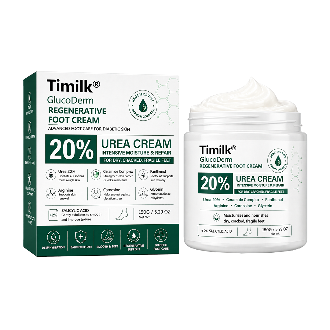 GlucoVera™ Regenerative Fußcreme für Diabetiker – Intensive Pflege bei trockenen & rissigen Füßen