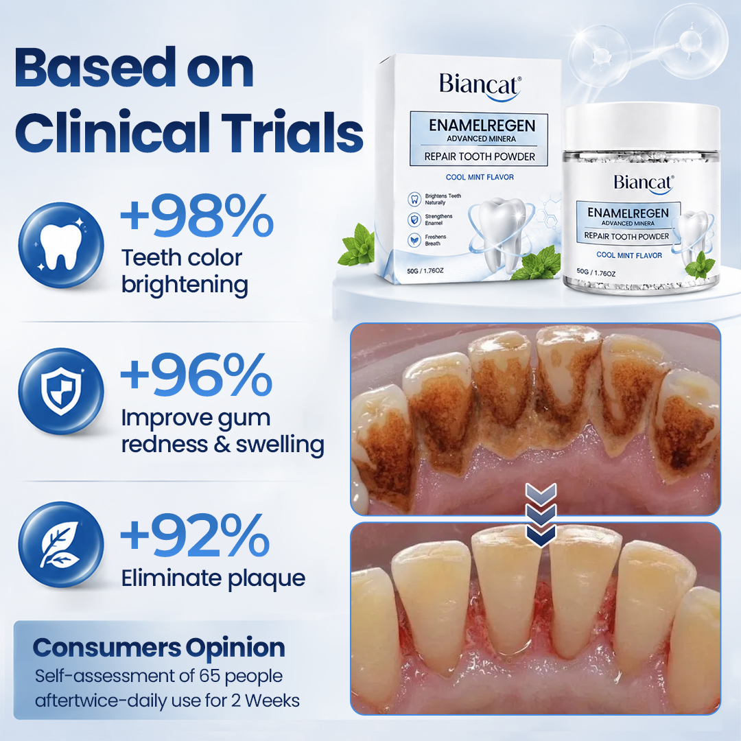 EnamelVera™ Mineral-Zahnpulver – Zahnschmelz remineralisieren, Zähne glätten & Oberflächenverfärbungen reduzieren