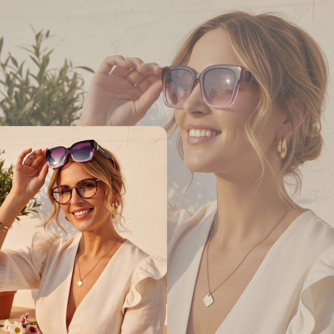 SolaraFit™ Polarisierter UV-Schutz über Korrektionsbrillen - Sonnenbrille zum Überziehen für Damen