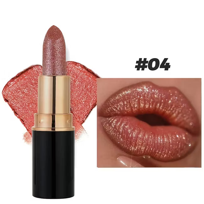 DiamondGlitz™ Glitzer-Lippenstift – Wasserfester Metallic-Look für strahlende Lippen