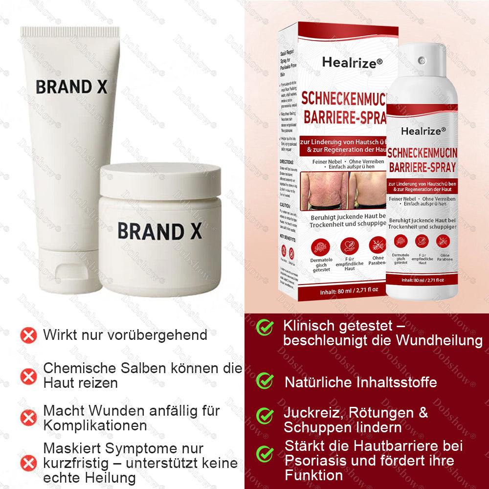 ✅🔥Healrize® Schneckenmucin-Barriere-Spray zur Linderung von Hautschüben und zur Regeneration der Haut
