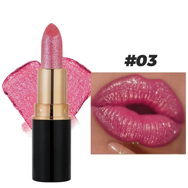 DiamondGlitz™ Glitzer-Lippenstift – Wasserfester Metallic-Look für strahlende Lippen