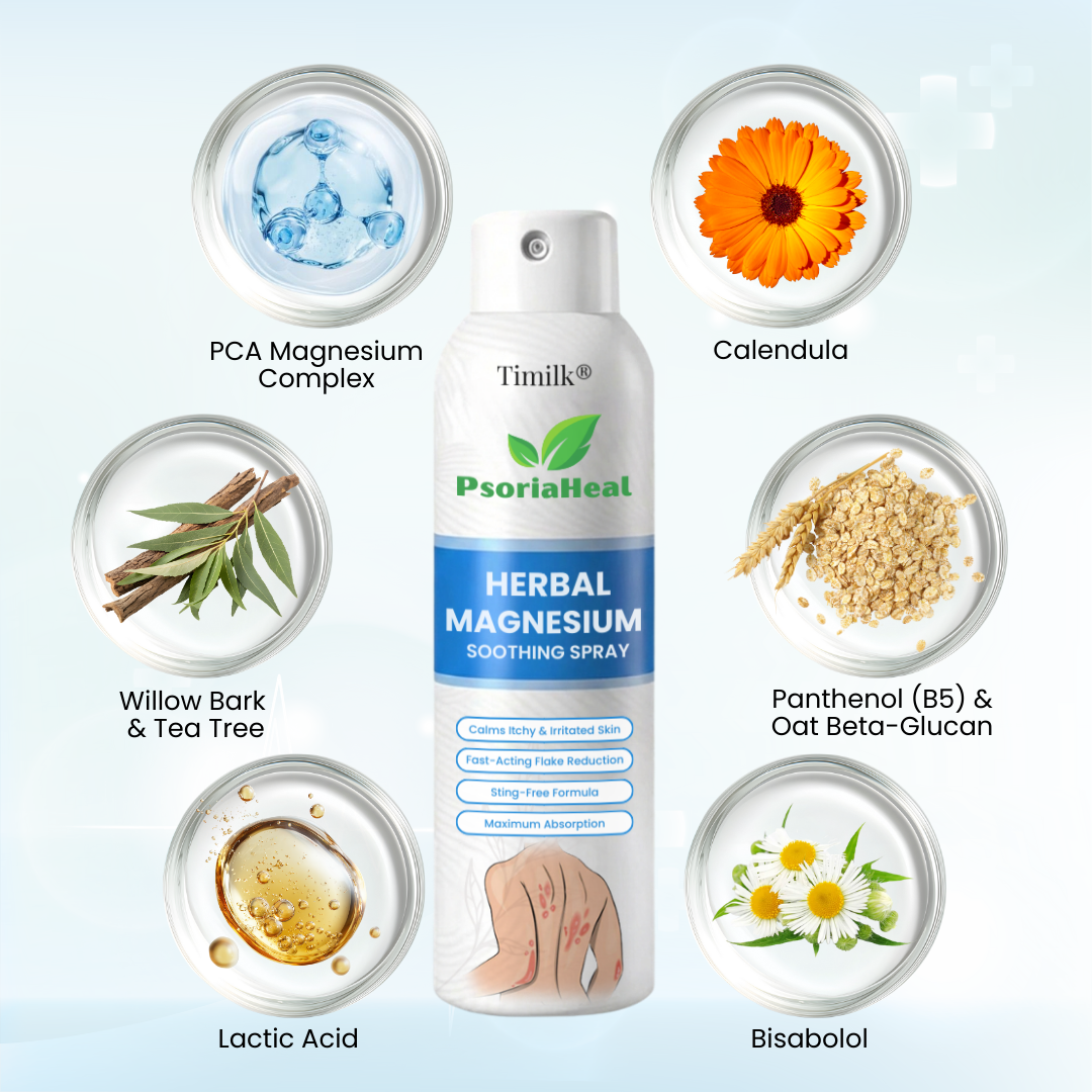 DermaMagna™ PsoriaHeal Magnesium Beruhigungsspray – Schnelle Linderung bei Juckreiz, Rötungen & Hautreizungen