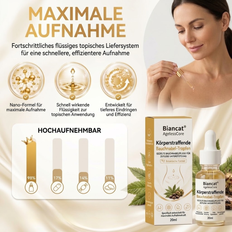 Vireluna™ Körperstraffende Bauchnabel-Tropfen – Für eine schlankere Taille & straffere Bauchhaut
